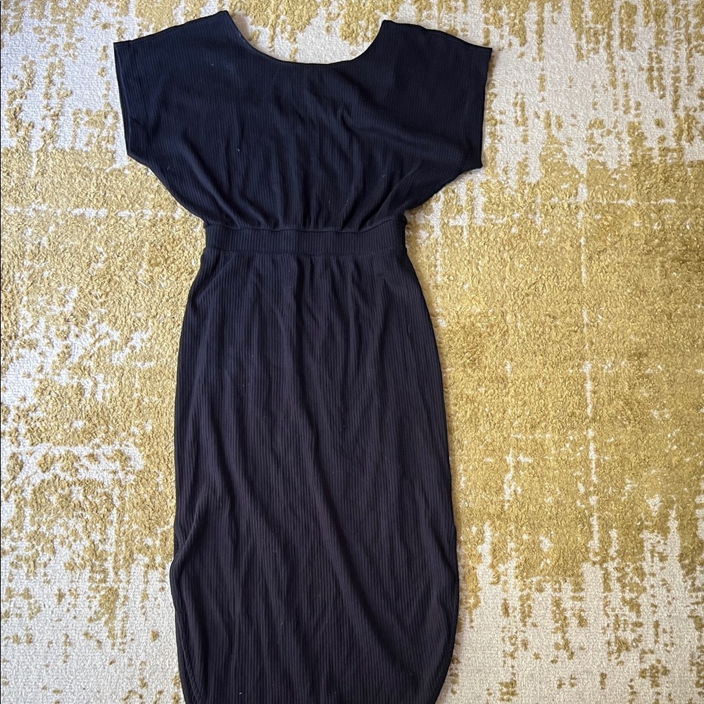 Anthropologie Black Maxi Dress cotton small